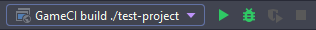 Webstorm interface example with play button